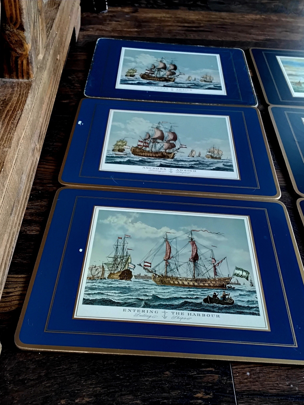Vintage Pimpernel Acrylic Placemats Of Clipper Ships. Nautical. Set of 9 - Picture 4 of 13